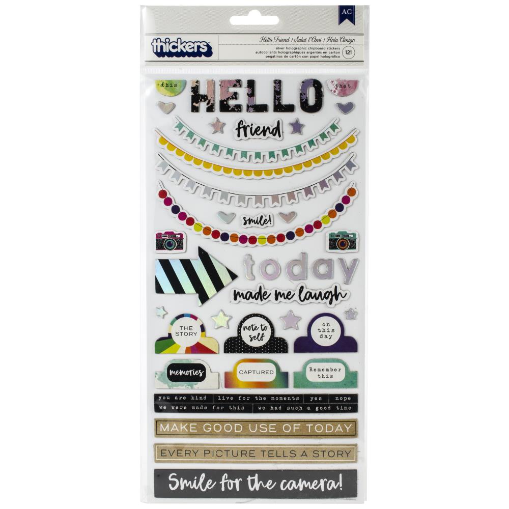 Vicki Boutin - Color Kaleidoscope - Thickers - Hello Friend Phrase