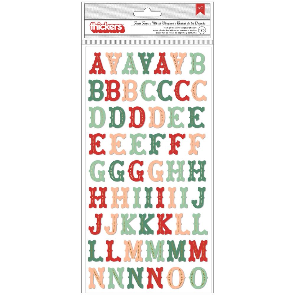American Crafts - Busy Sidewalks - Thickers Stickers - Tinsel Town Alphabet