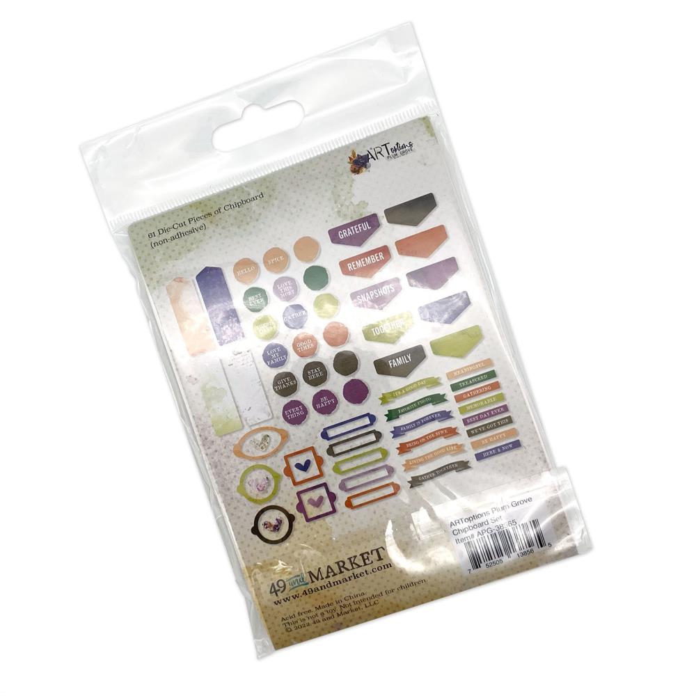 49 And Market - ARToptions Plum Groove - Chipboard Set