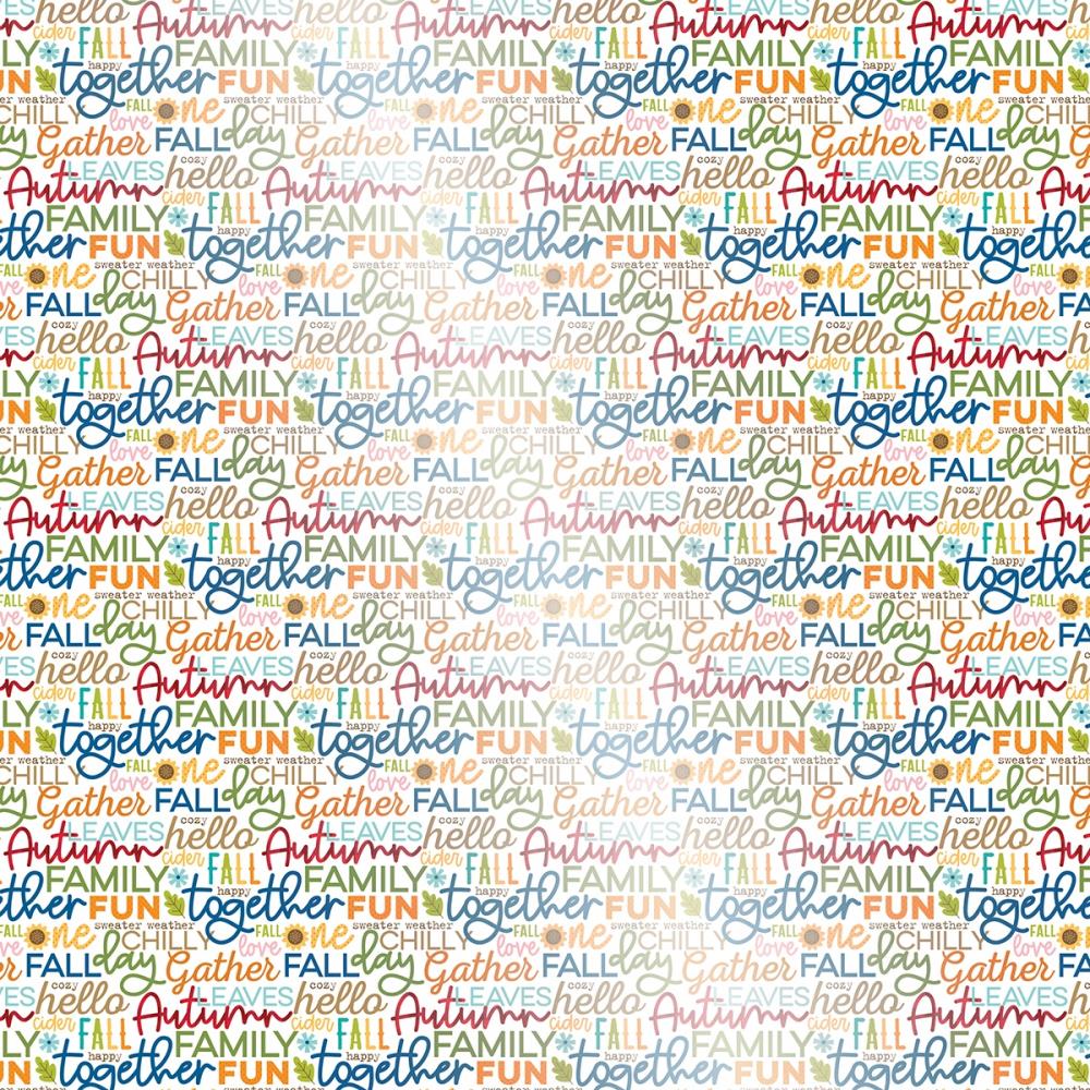 Bella Blvd - One Fall Day - Clear Cuts Printed Acetate 12"X12" - Fall Scramble