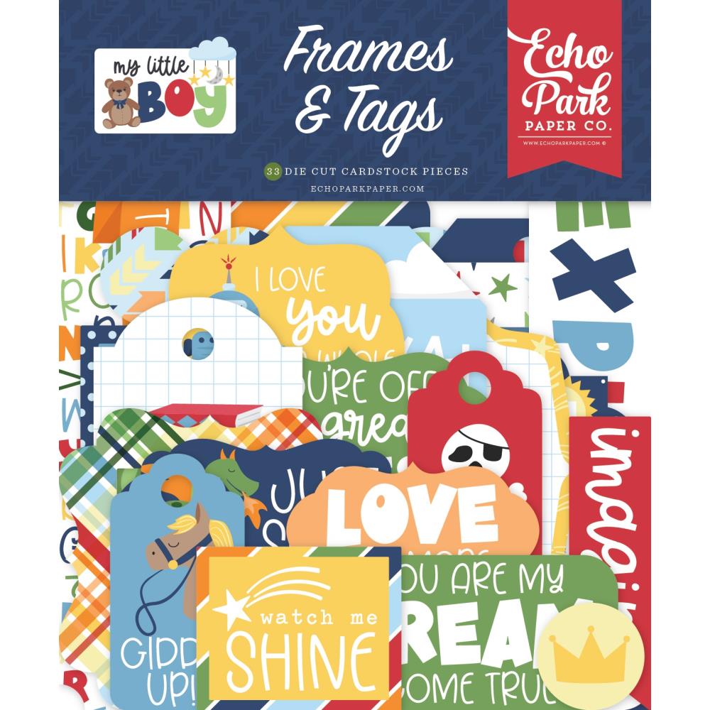 Echo Park Cardstock Ephemera 33/Pkg-Frames & Tags, Wizards & Company