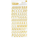 American Crafts - A Perfect Match - Thickers Stickers - Alpha - Gold Foil