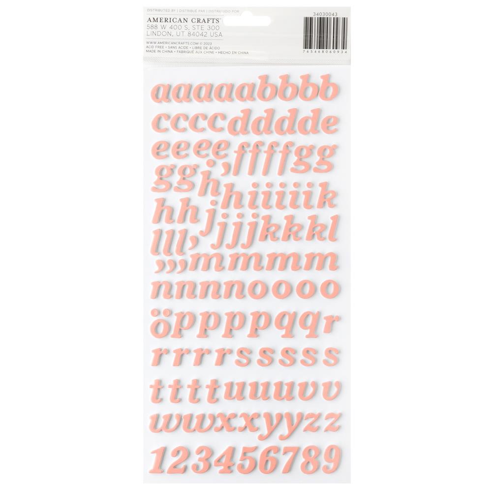American Crafts - Hello Little Girl - Thickers Stickers - Alpha