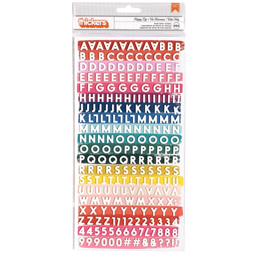 Paige Evans - Pick Me Up - Thickers Stickers - Happy Life Mini Alpha - White & Navy Foam