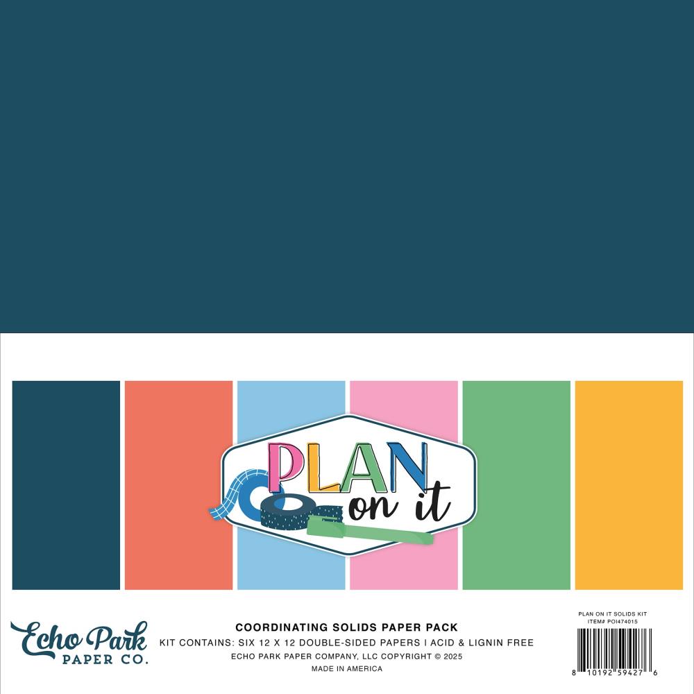 Echo Park - Plan On It - Collection Kit 12"X12" - Soilds