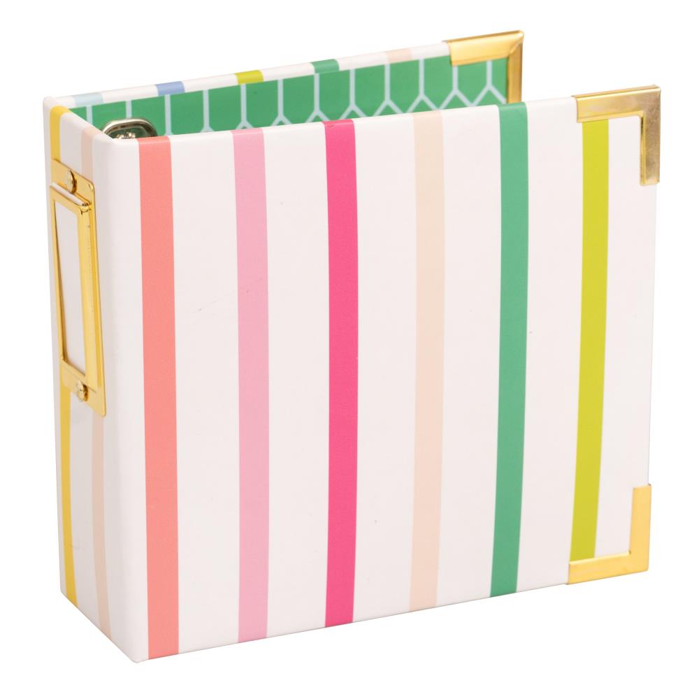 Paige Evans - Wrapped D-Ring Album 4"X4" - Striped