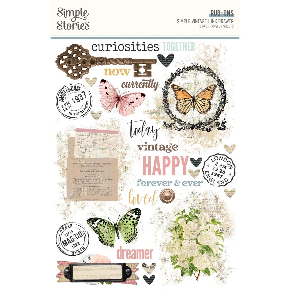 Simple Stories - Simple Vintage Junk Drawer - Rub Ons