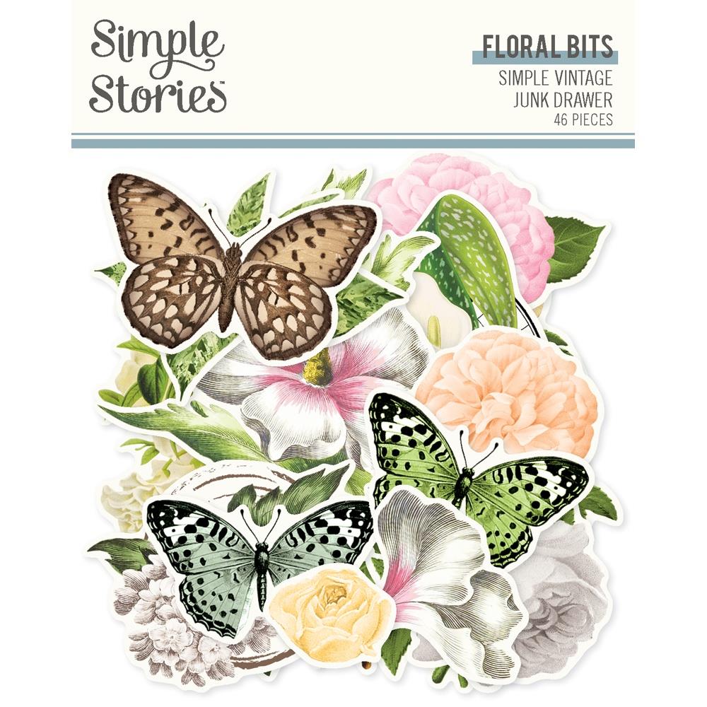 Simple Stories - Simple Vintage Junk Drawer - Floral Bits & Pieces