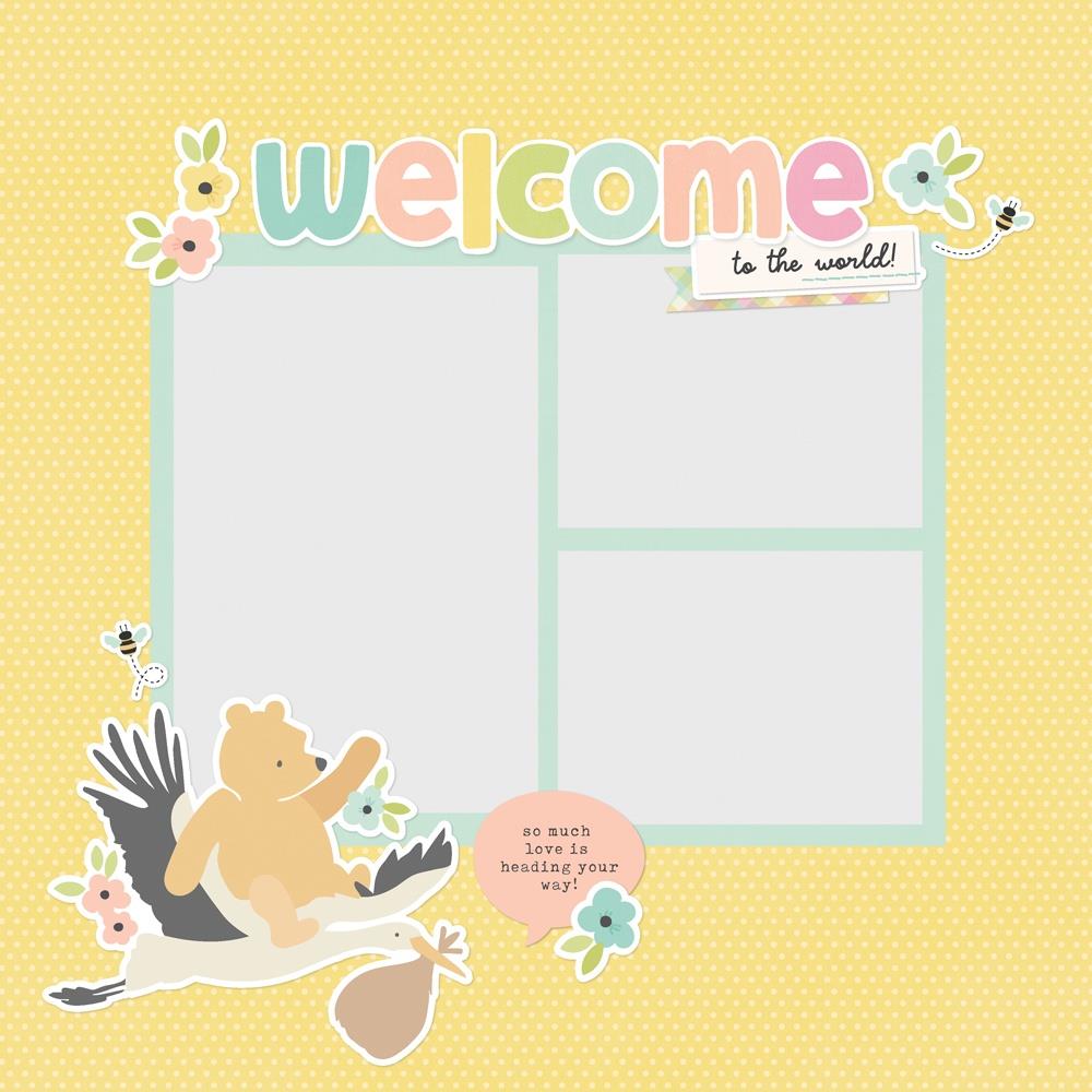 Simple Stories - Classic Pooh Baby - Simple Page Pieces