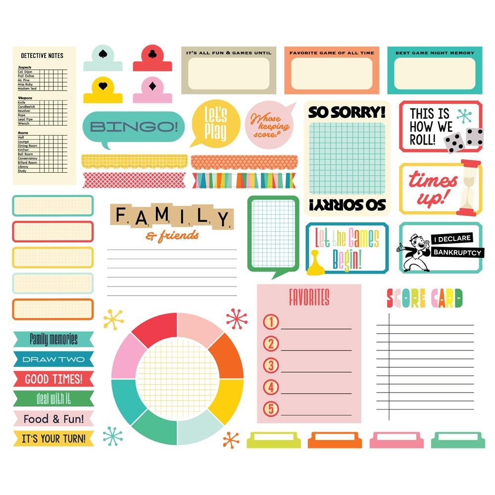 Simple Stories - Game Night - Journal Bits & Pieces