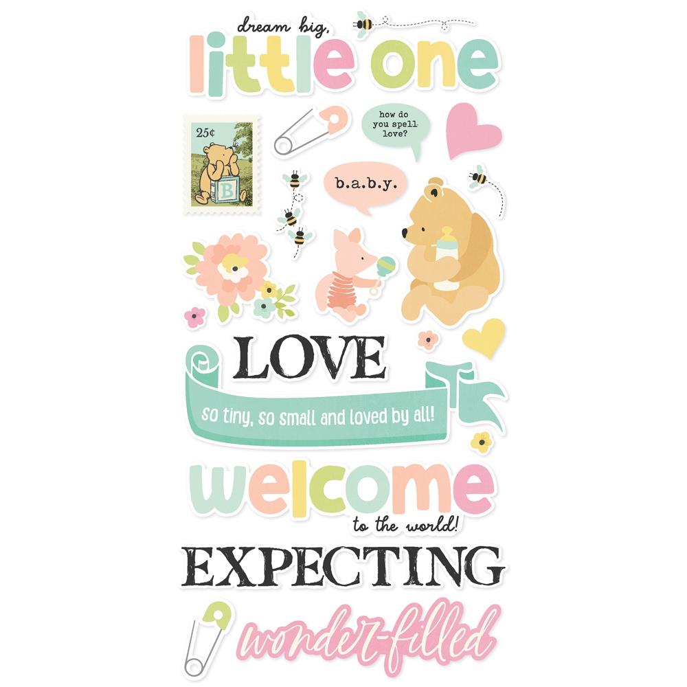 Simple Stories - Classic Pooh Baby - Foam Stickers