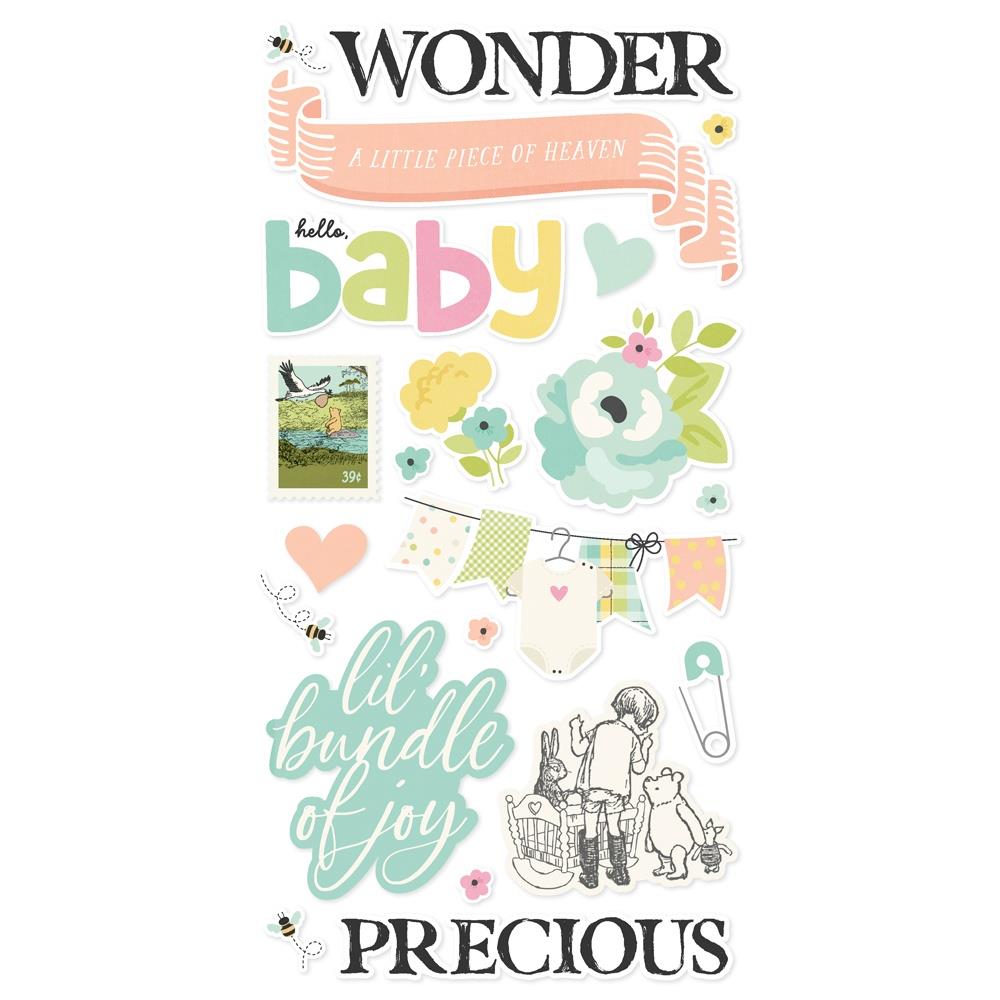 Simple Stories - Classic Pooh Baby - Foam Stickers