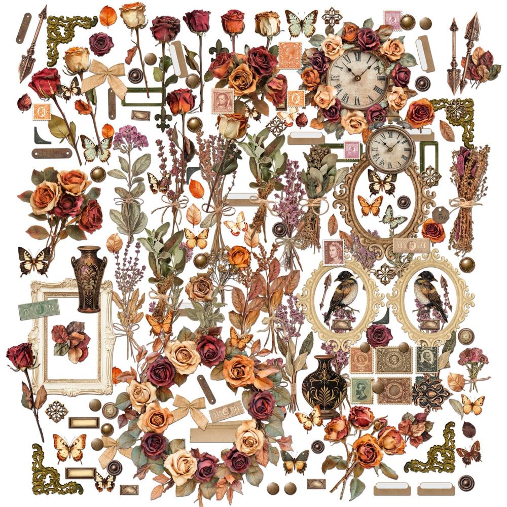 49 And Market - Nostalgic Memories - Laser Cut Outs - Florals