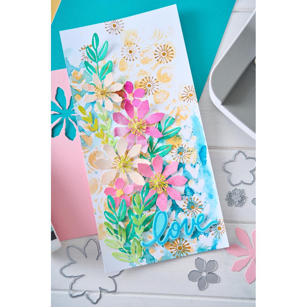 Sizzix - Vicki Boutin - Clear Stamp With Framlits Die - Greenery Layers