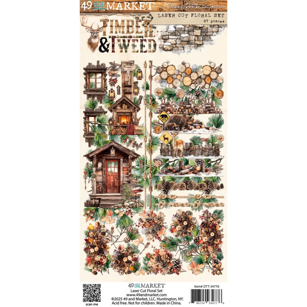 49 And Market - Timber & Tweed - Laser Cut Outs - Floral
