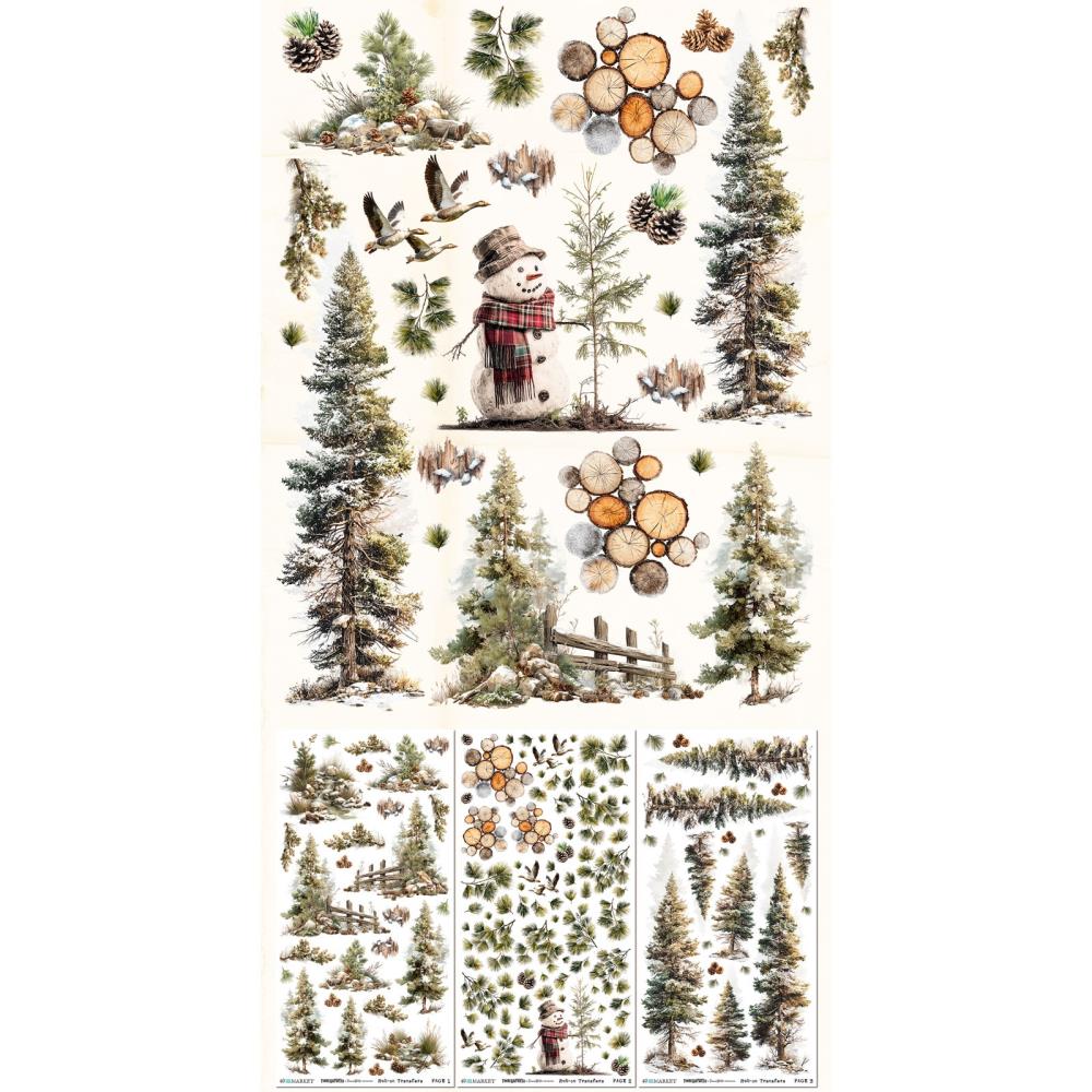 49 And Market - Timber & Tweed - Rub-On Transfer Set 6"X12" - Blendable
