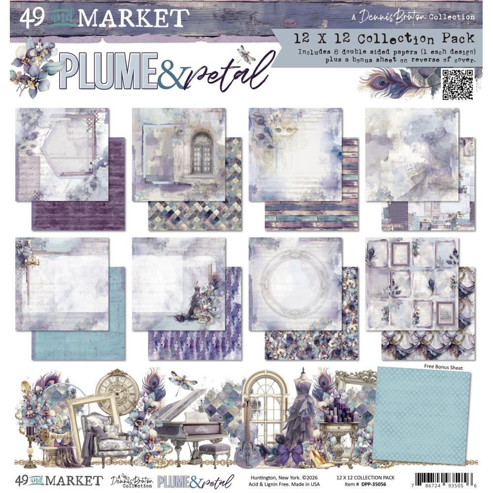 49 And Market - Plume & Petal - Collection Pack 12"X12"