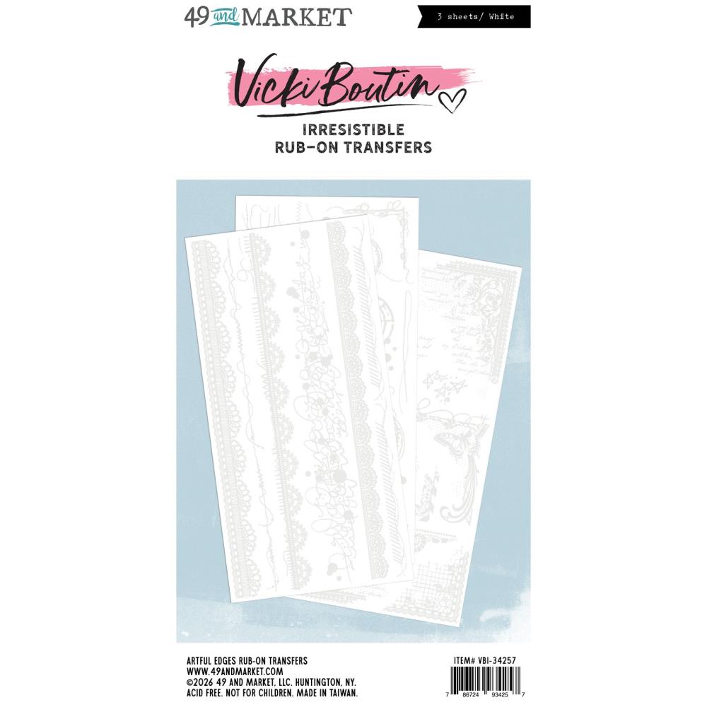 49 And Market - Vicki Boutin - Irresistible - Rub-On Transfer Set - Edges