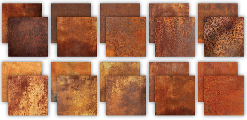 Craft Consortium - The Essential Craft Papers - 6 x 6 Paper Pad - Rust Textures