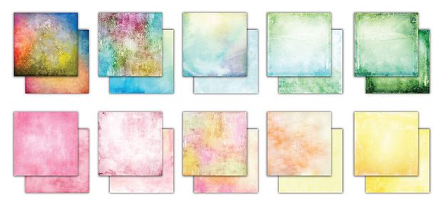 Craft Consortium - The Essential Craft Papers - 8 x 8 Paper Pad - Grunge - Light Tones