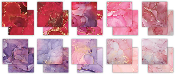 Craft Consortium - The Essential Craft Papers - 12 x 12 Paper Pad - Ink Drops - Rose