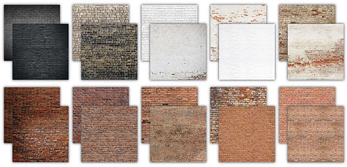 Craft Consortium - The Essential Craft Papers - 6 x 6 Paper Pad - Brick Textures 2