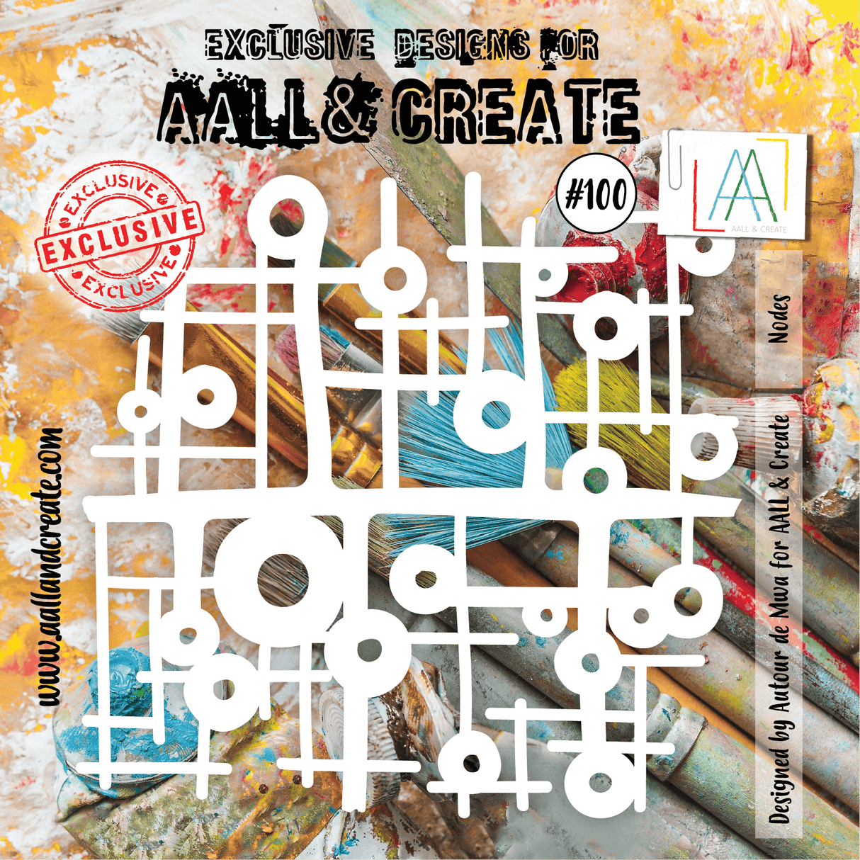 AALL & Create - 6"x6" Stencil - Nodes - #100