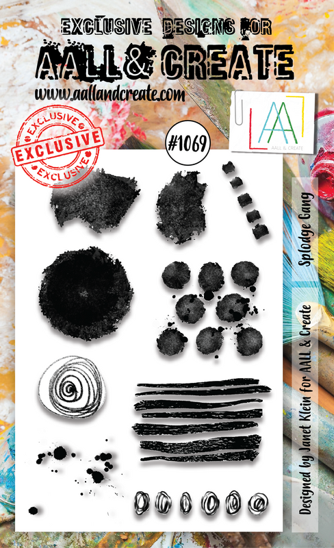 AALL & Create - A6 Stamp Set - Splodge Gang - #1069