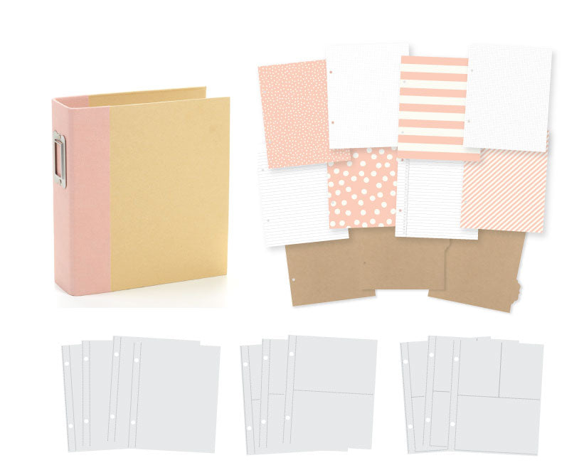 Simple Stories - Sn@p! Binder 6"X8" - Blush