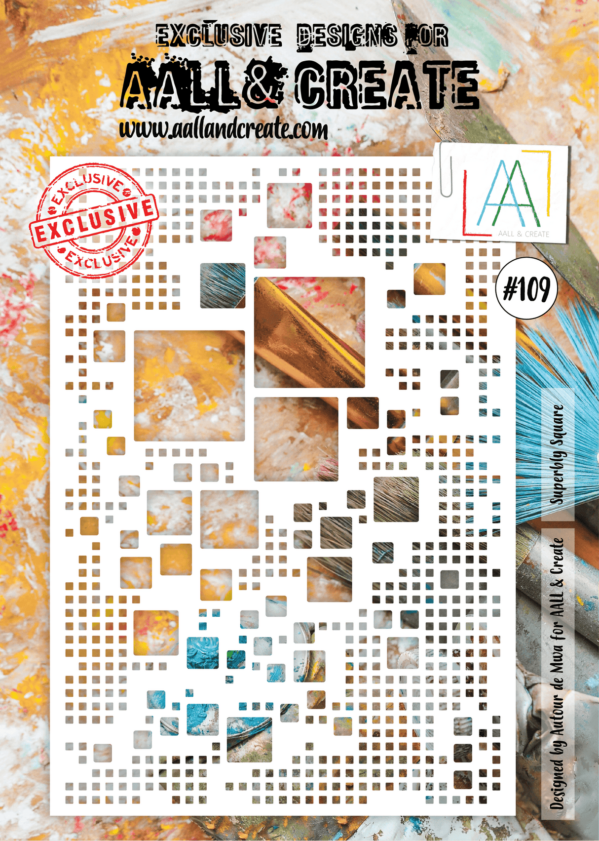 AALL & Create - A4 Stencil - Superbly Square - #109