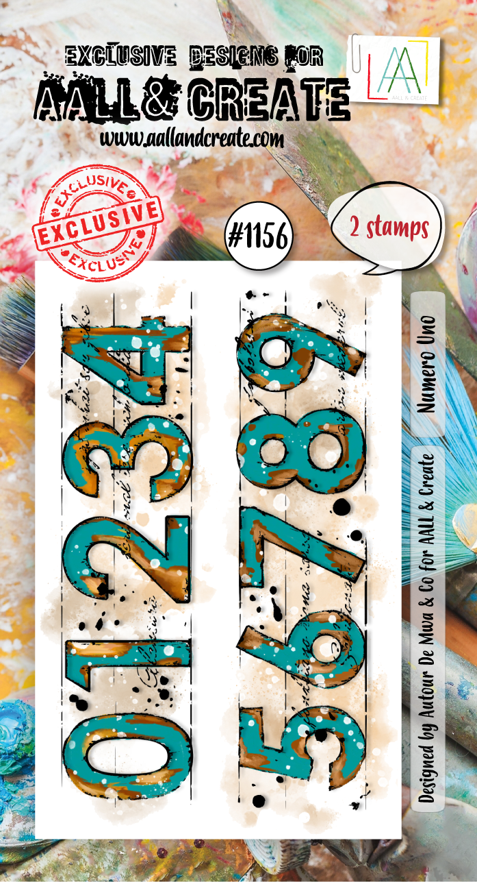 AALL & Create - A8 Stamp Set - Numero Uno - #1156