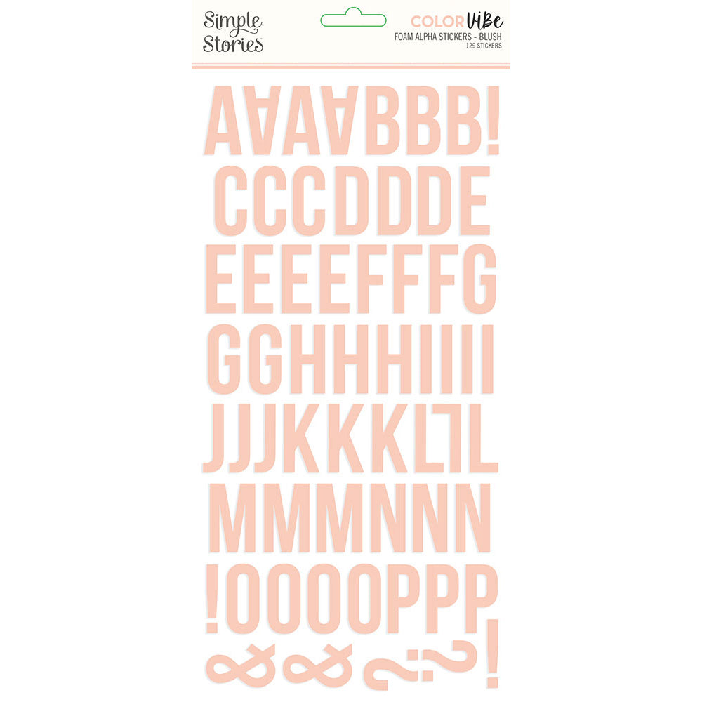 Simple Stories - Color Vibe Foam Alpha - Blush