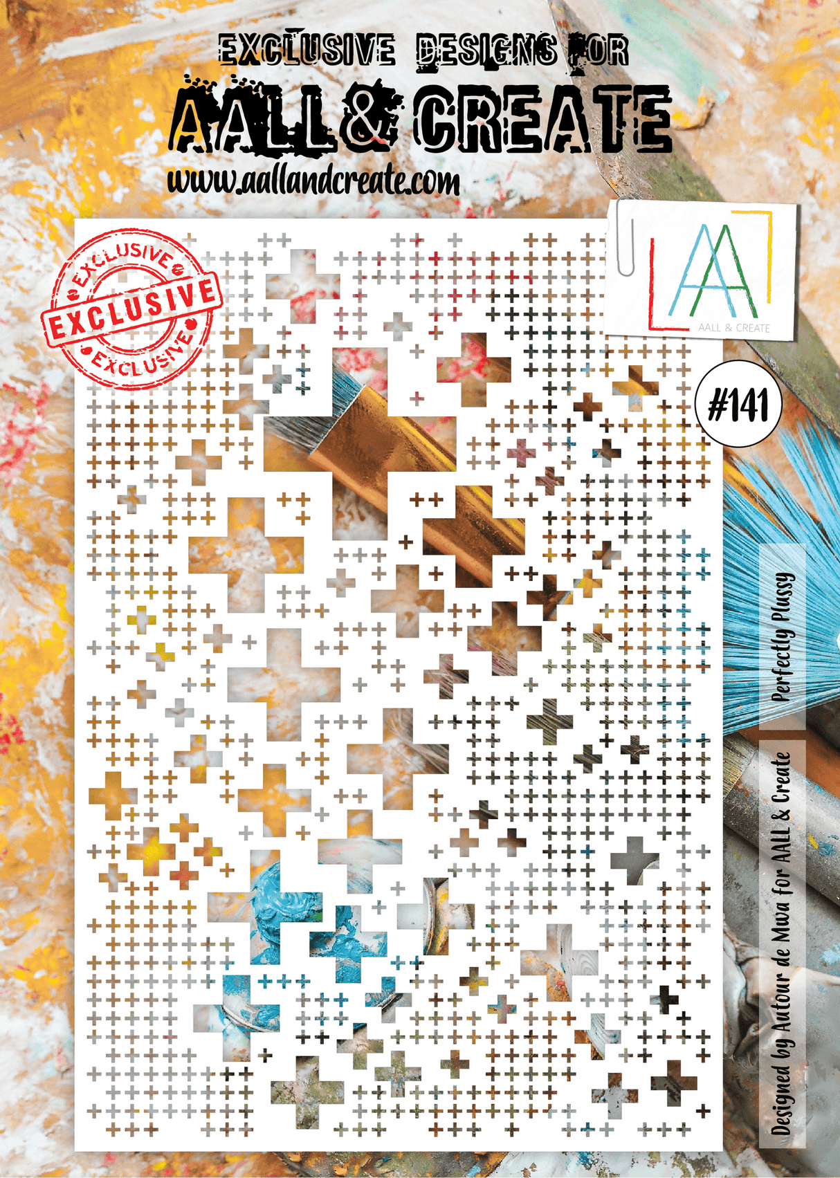 AALL & Create - A4 Stencil - Perfectly Plussy - #141