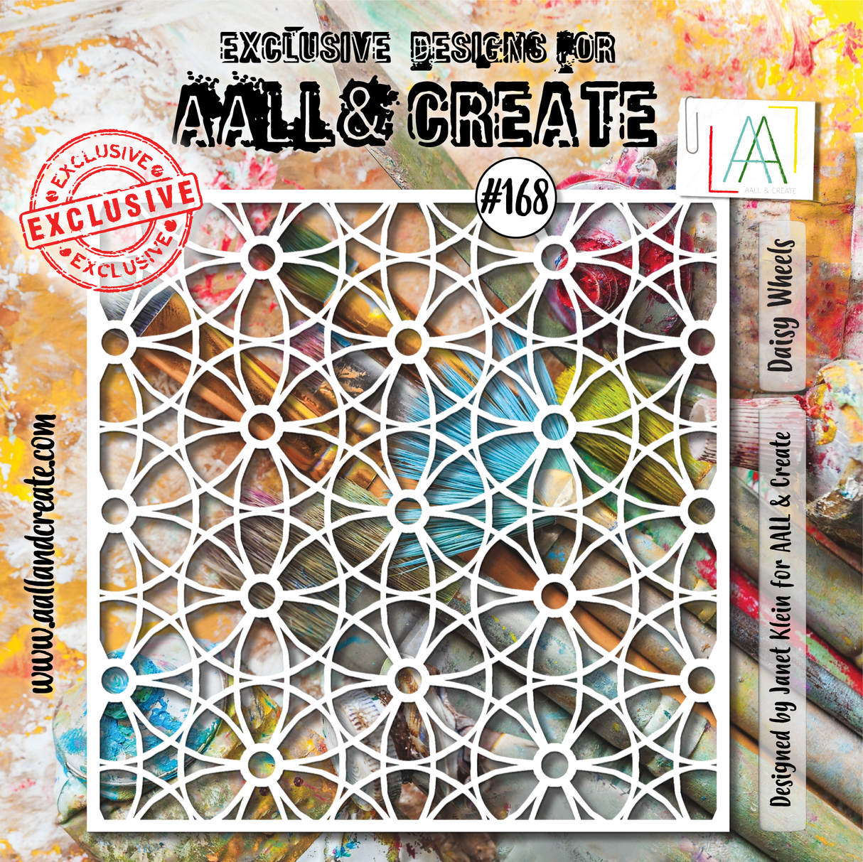 AALL & Create - 6"x6" Stencil - Daisy Wheels - #168
