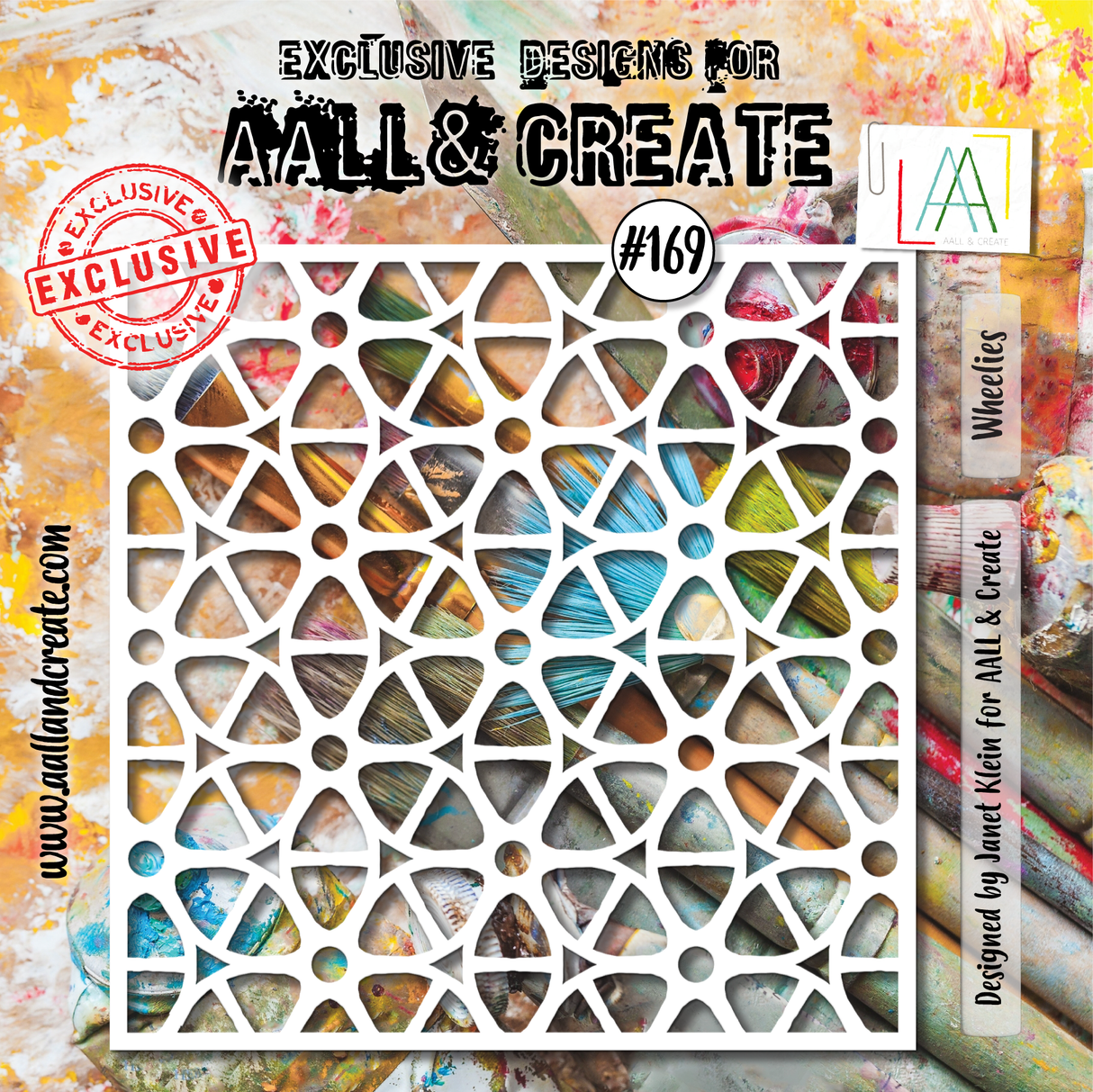 AALL & Create - 6"x6" Stencil - Wheelies - #169