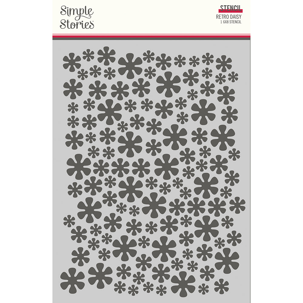 Simple Stories - Summer Lovin' - 6x8 Stencil - Retro Daisy