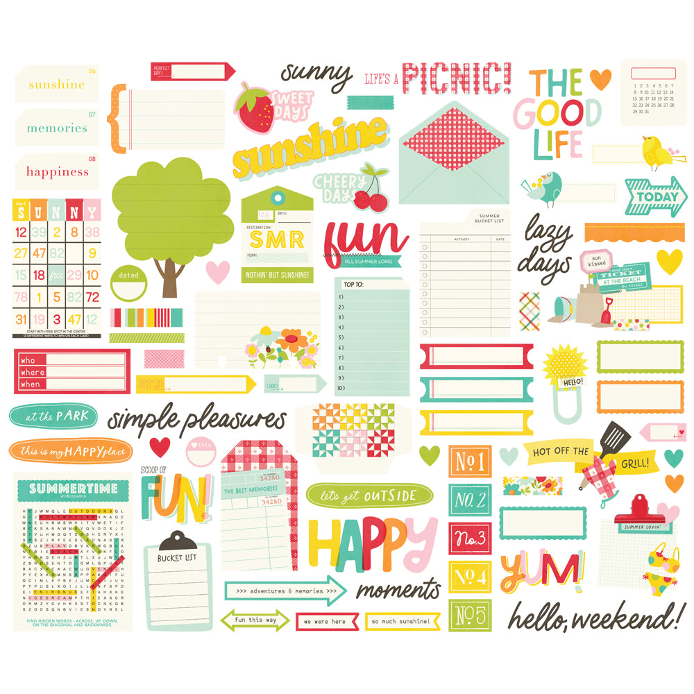 ***Pre-Order*** Simple Stories - Sweet Summertime - Journal Bits & Pieces