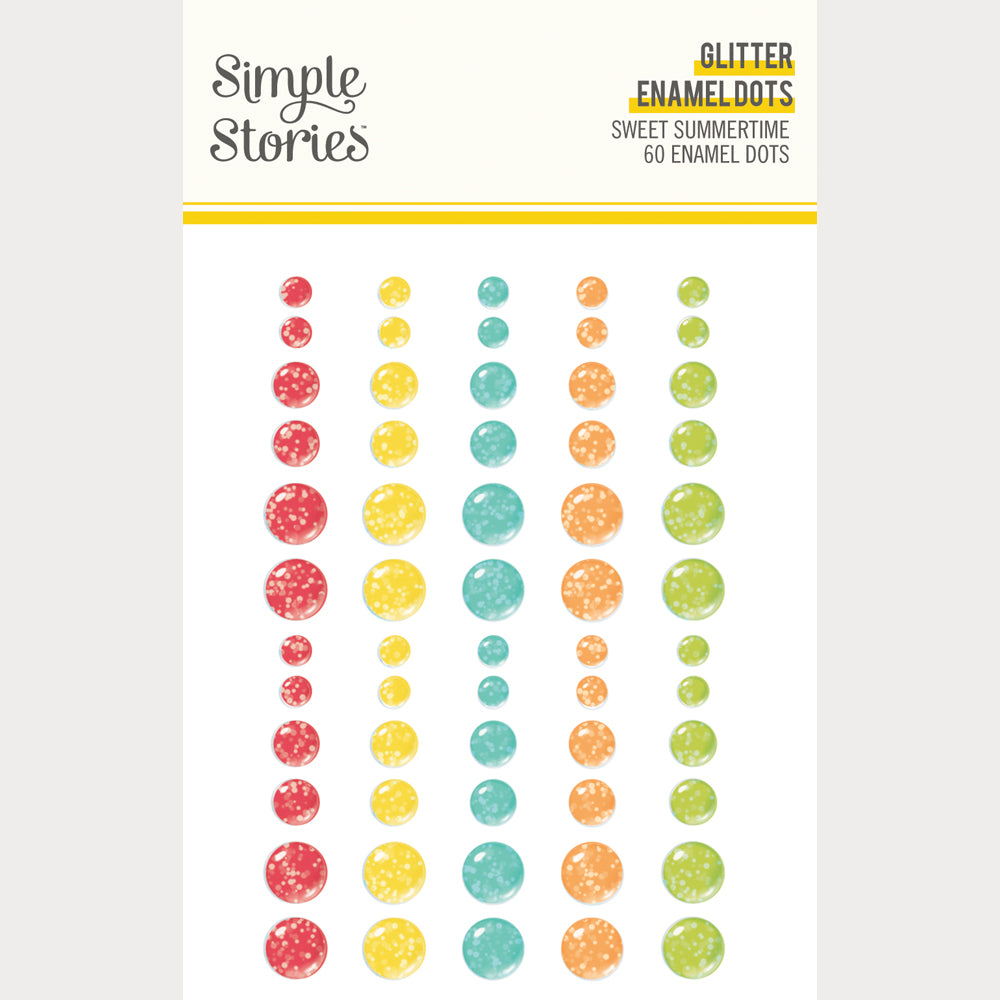 ***Pre-Order*** Simple Stories - Sweet Summertime - Glitter Enamel Dots