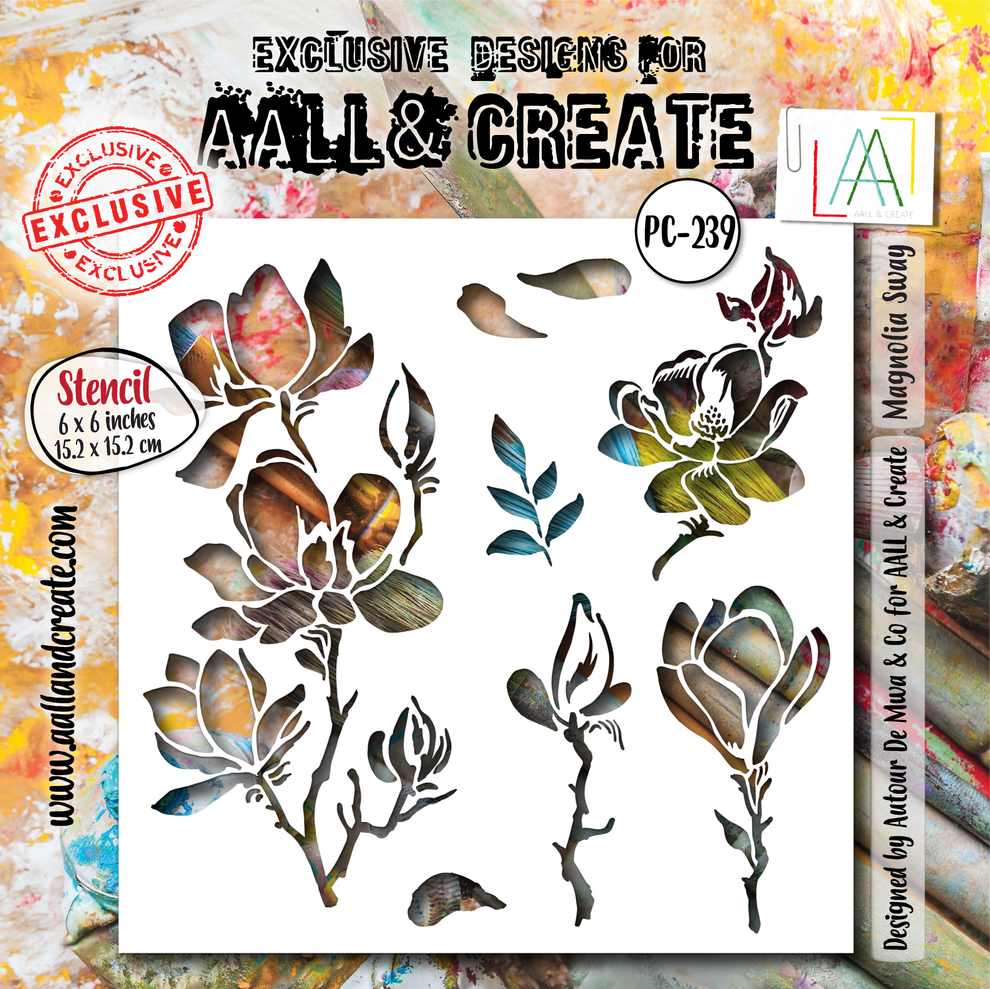 AALL And Create - 6x6 Stencil - Magnolia Sway- #239
