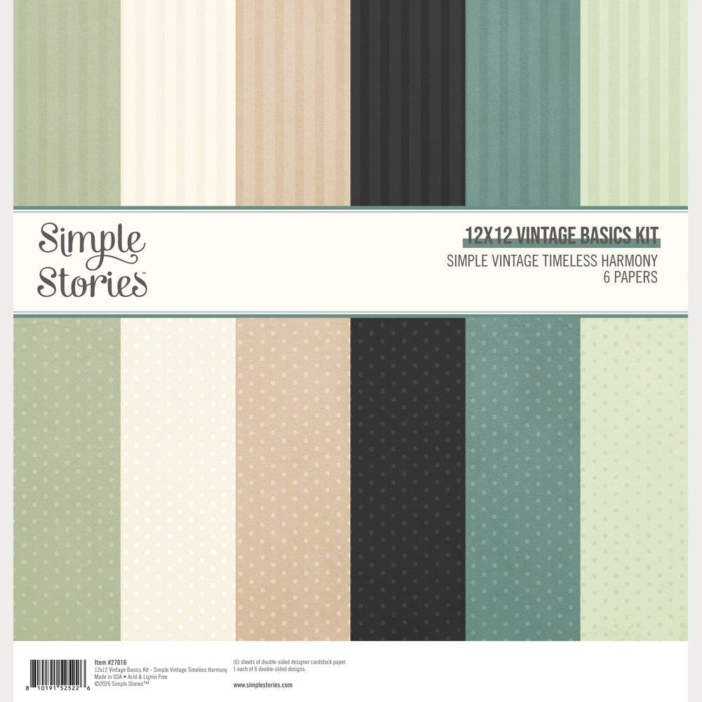 ***Pre-Order*** Simple Stories - Simple Vintage Timeless Harmony - 12x12 Vintage Basics Kit