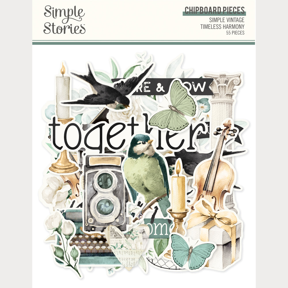 ***Pre-Order*** Simple Stories - Simple Vintage Timeless Harmony - Chipboard Pieces