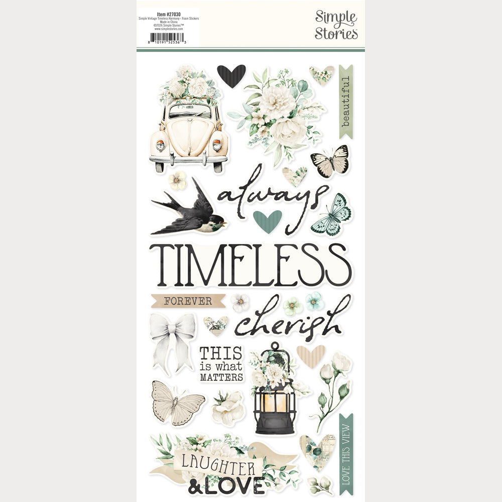 ***Pre-Order*** Simple Stories - Simple Vintage Timeless Harmony - Foam Stickers