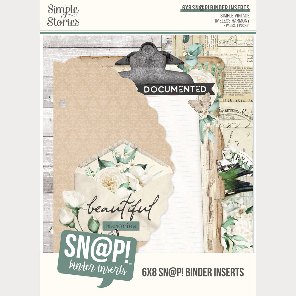***Pre-Order*** Simple Stories - Simple Vintage Timeless Harmony - SN@P! 6x8 Binder Inserts