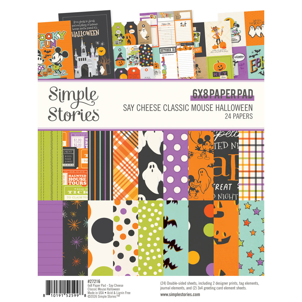***Pre-Order*** Simple Stories - Say Cheese Mouse Halloween - 6x8 Pad