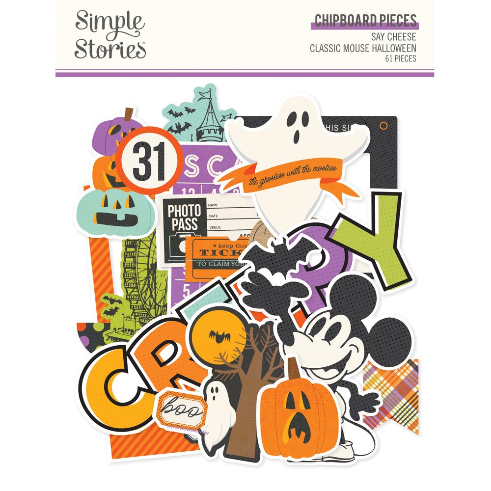 ***Pre-Order*** Simple Stories - Say Cheese Mouse Halloween - Chipboard Pieces