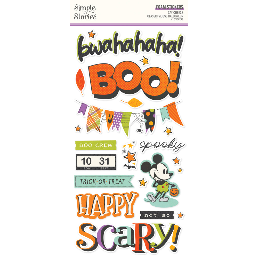 ***Pre-Order*** Simple Stories - Say Cheese Mouse Halloween - Foam Stickers