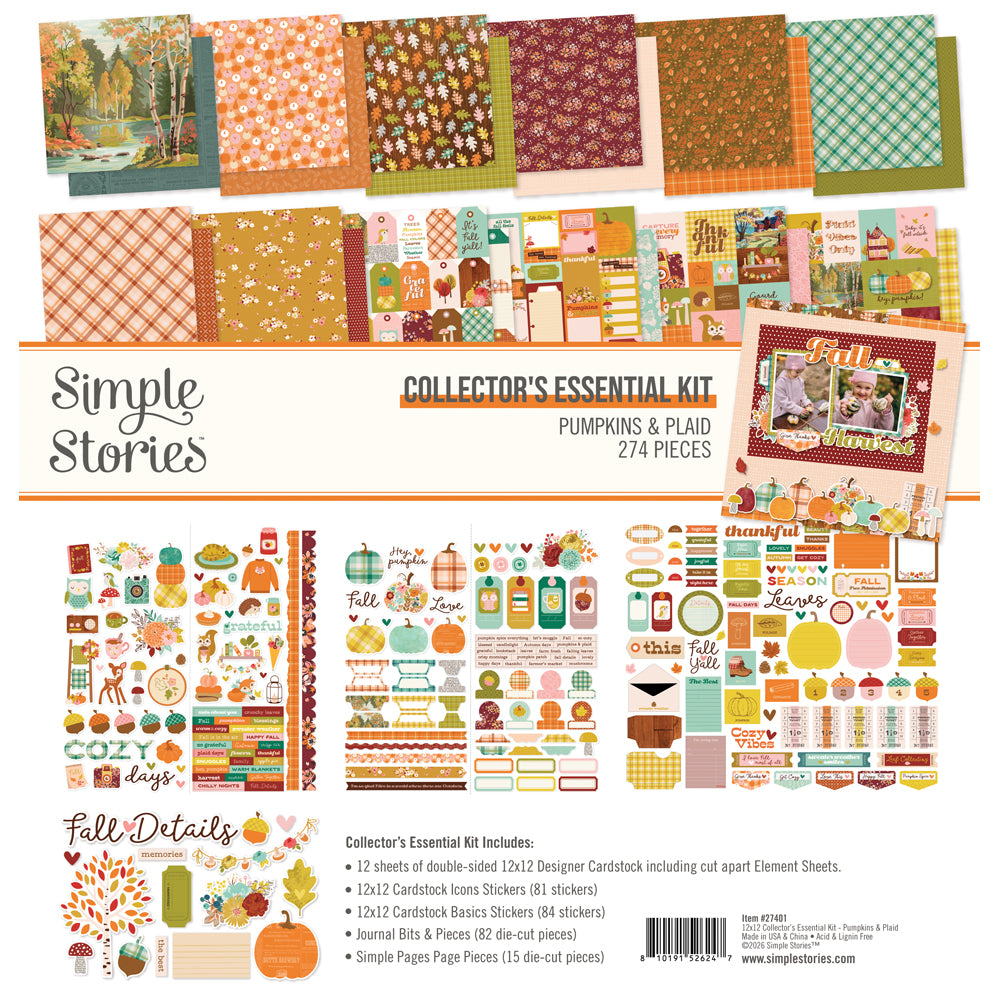 ***Pre-Order*** Simple Stories - Pumpkins and Plaid - Collector's Essential Kit