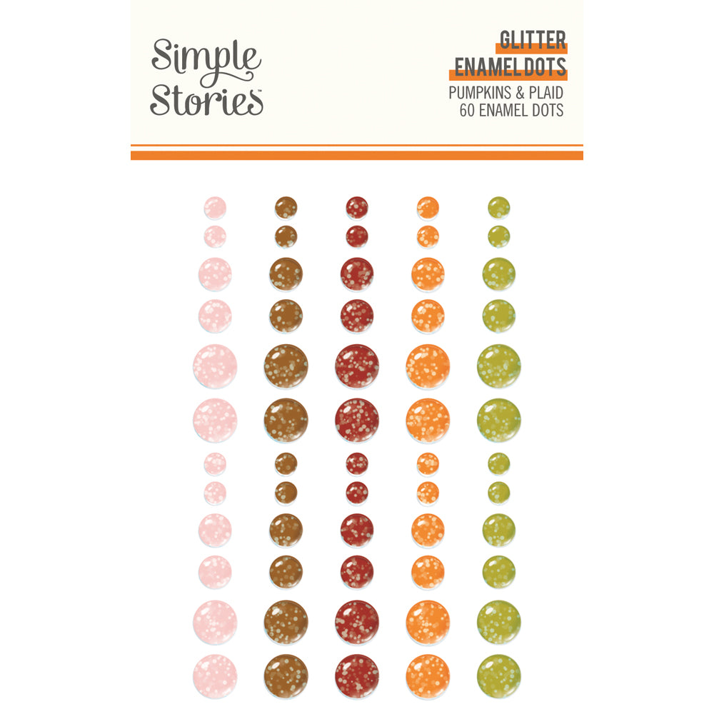 ***Pre-Order*** Simple Stories - Pumpkins and Plaid - Glitter Enamel Dots
