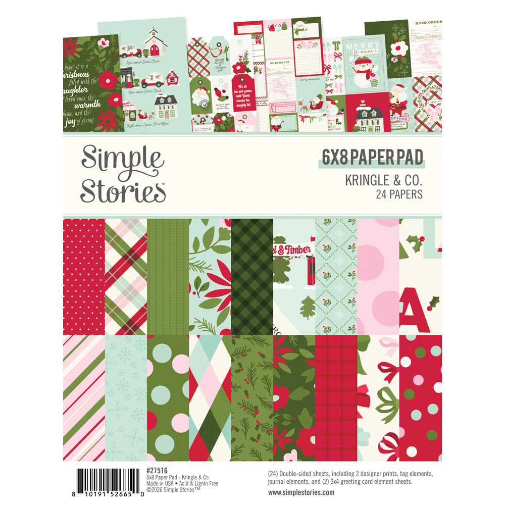 ***Pre-Order*** Simple Stories - Kringle and Co. - 6x8 Pad