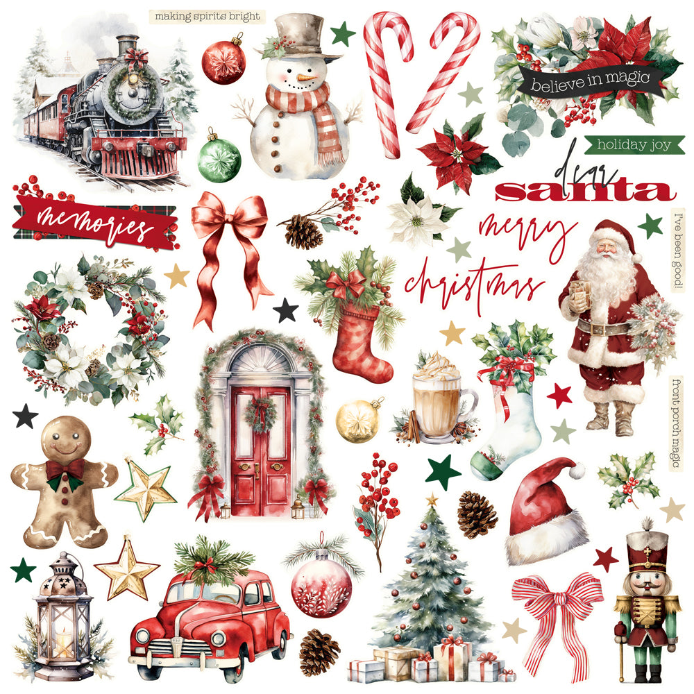 ***Pre-Order*** Simple Stories - Simple Vintage Old-Fashioned Christmas - Chipboard Pieces